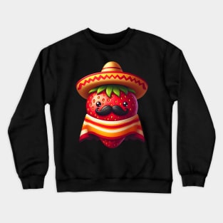 Cinco de Mayo strawberry with moustache Crewneck Sweatshirt